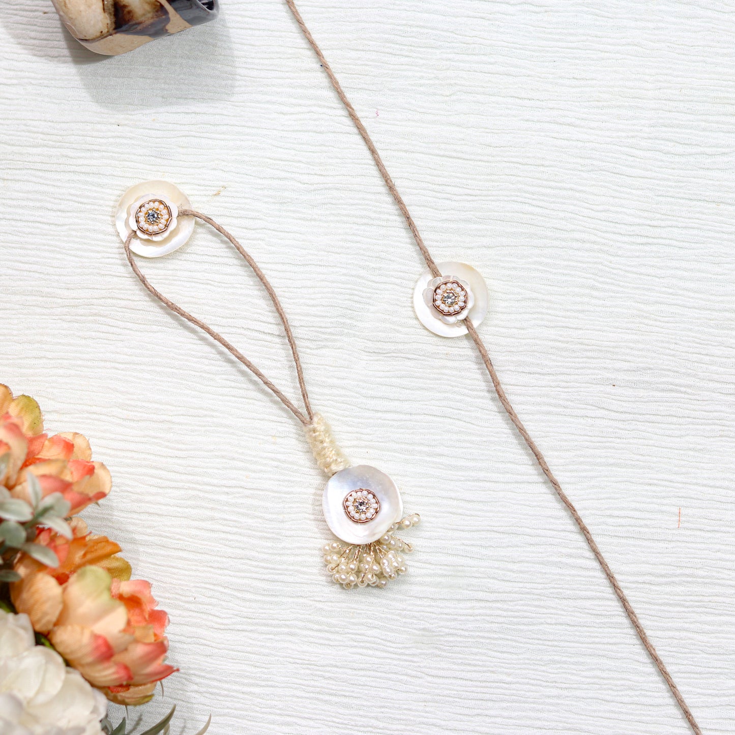 Boho Jute Thread Couple Rakhi