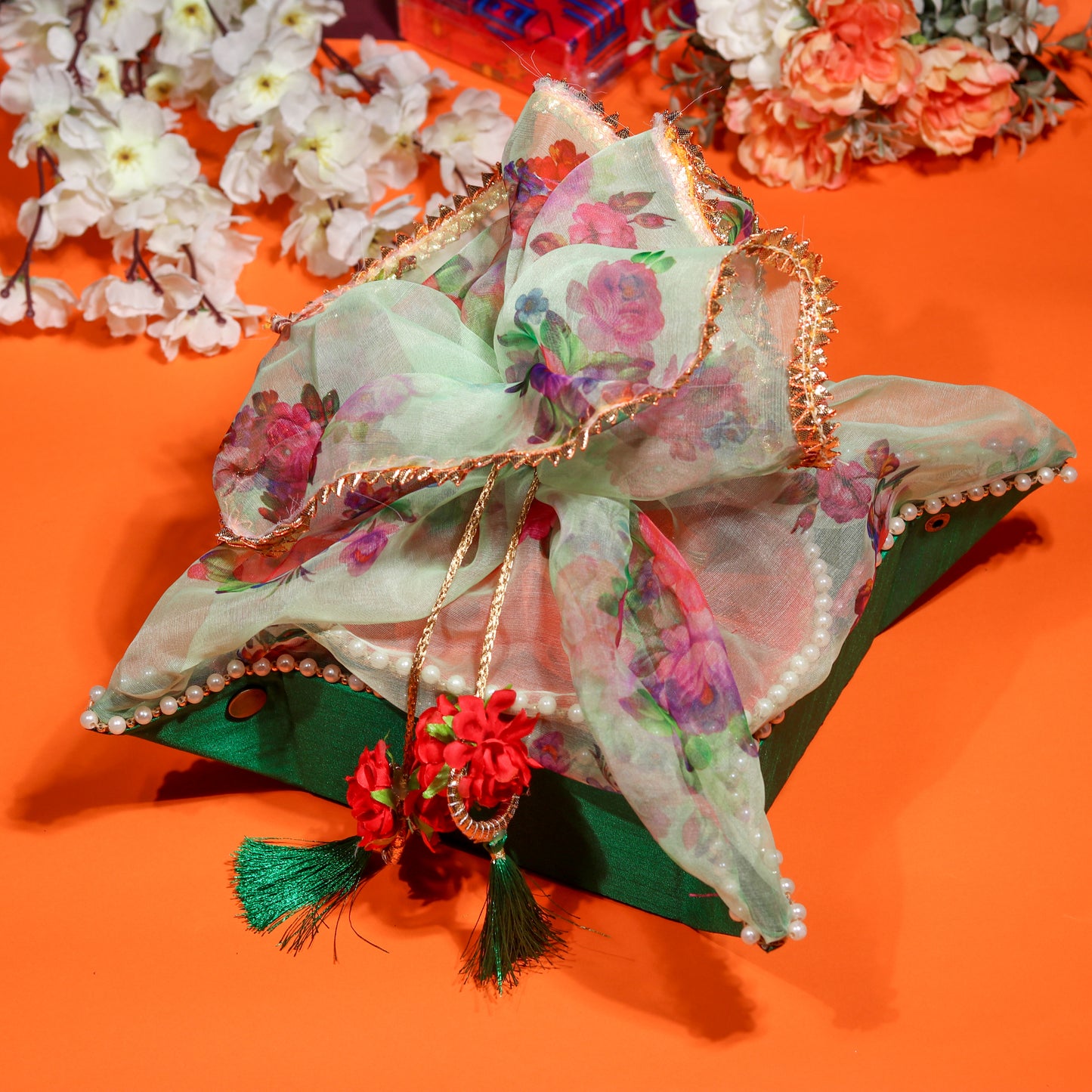 Dupion Silk Tissue Organza Potli Baskets