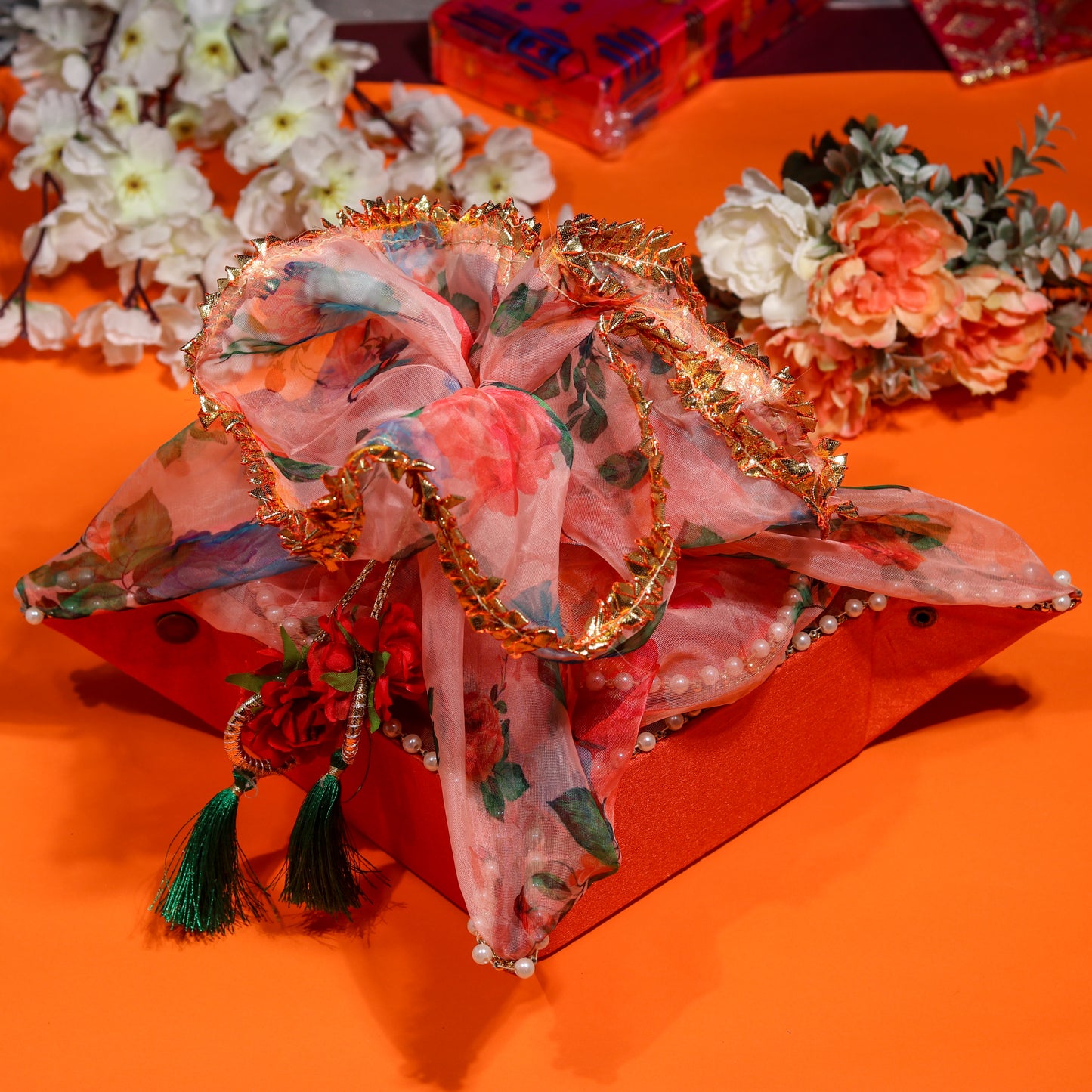 Dupion Silk Tissue Organza Potli Baskets