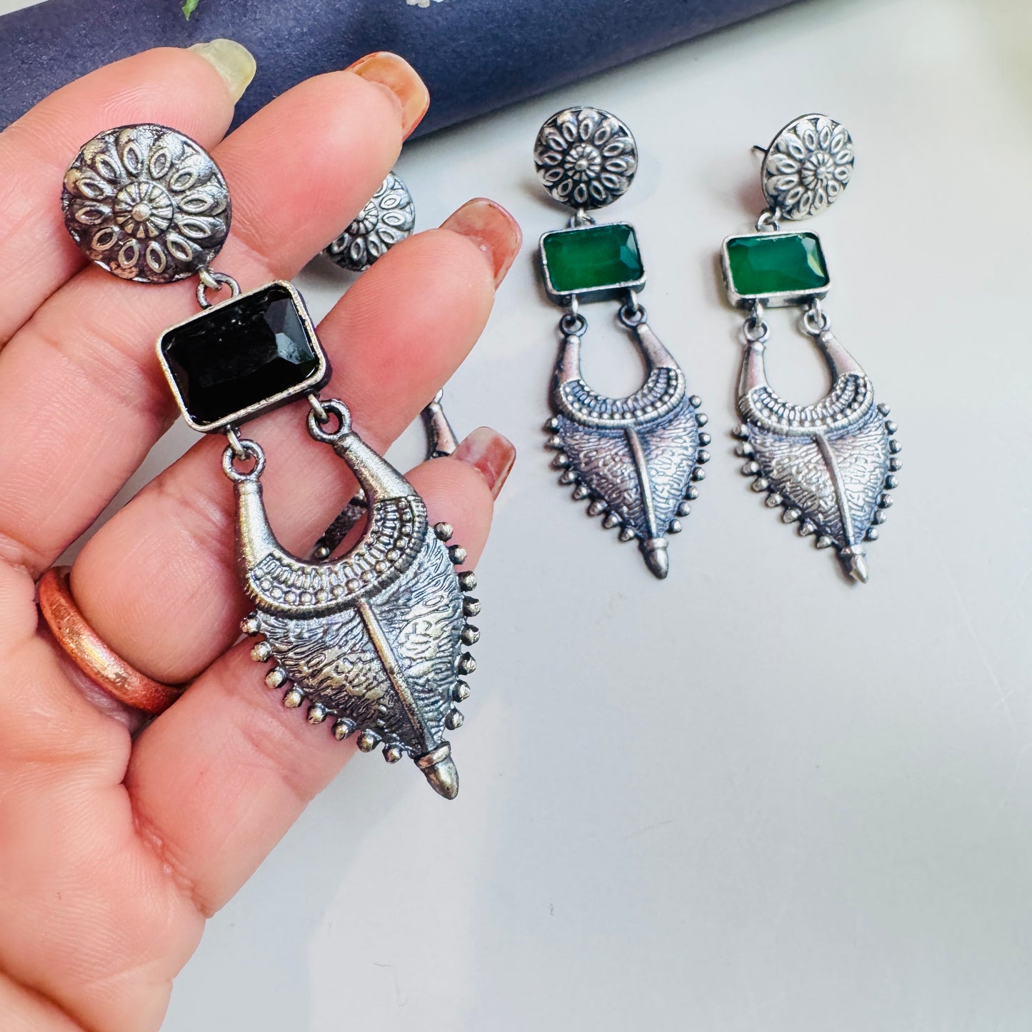 Kamya Oxidised Earrings