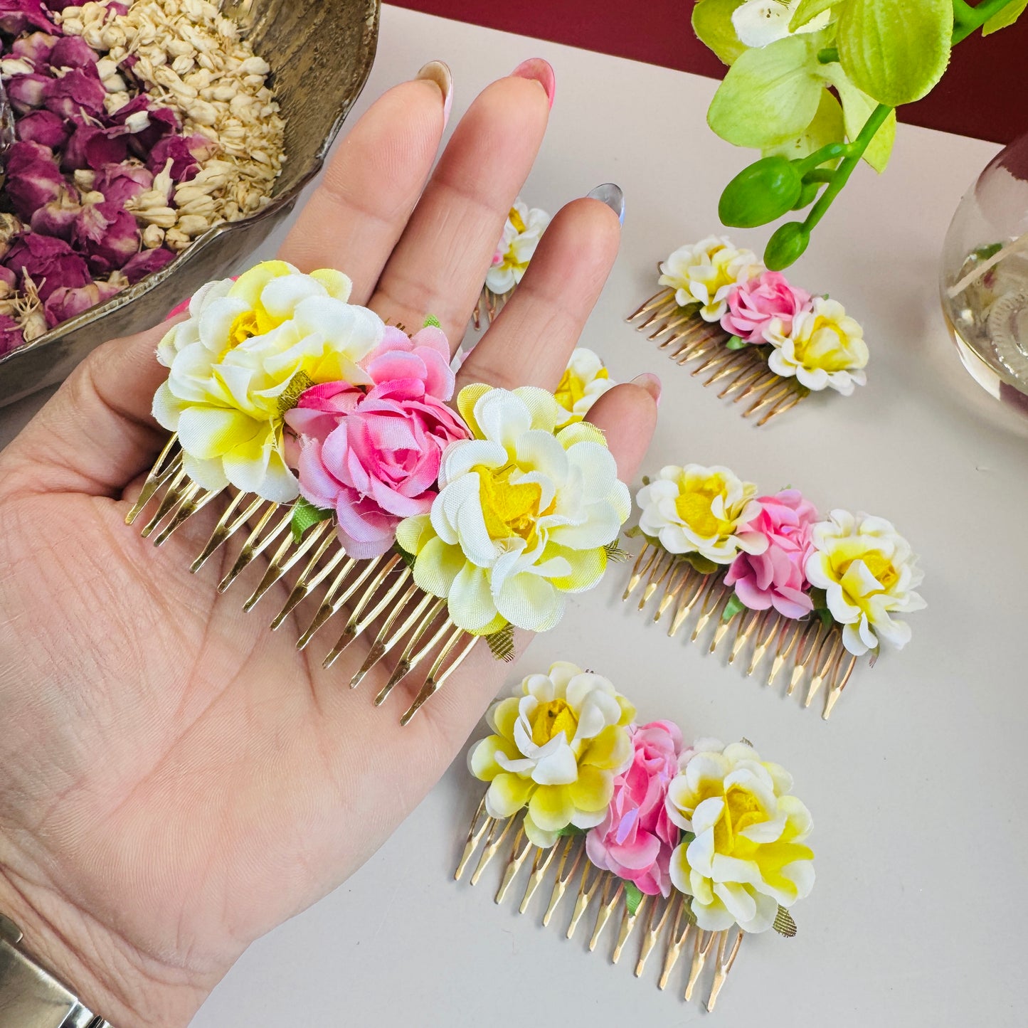 Floral Hair Combs