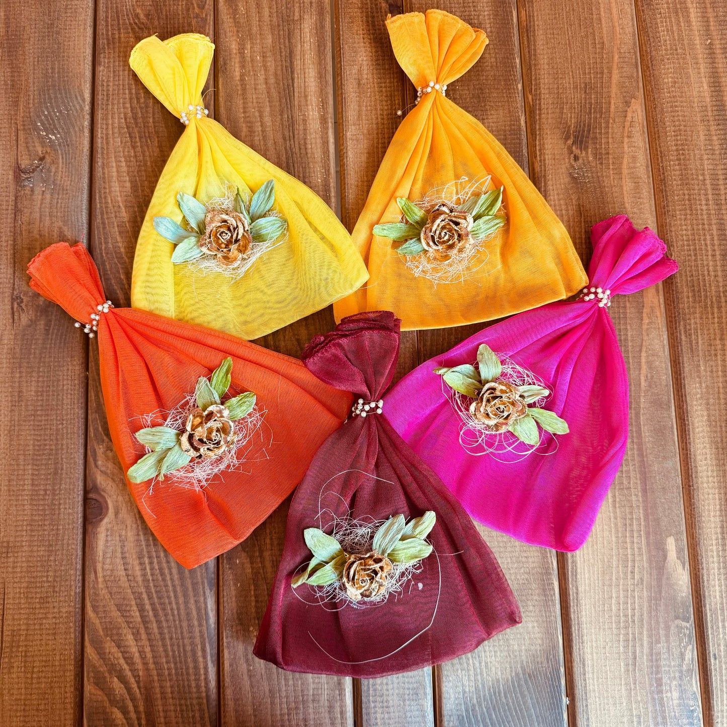 100g/500g Rang Barse Organza Potlis