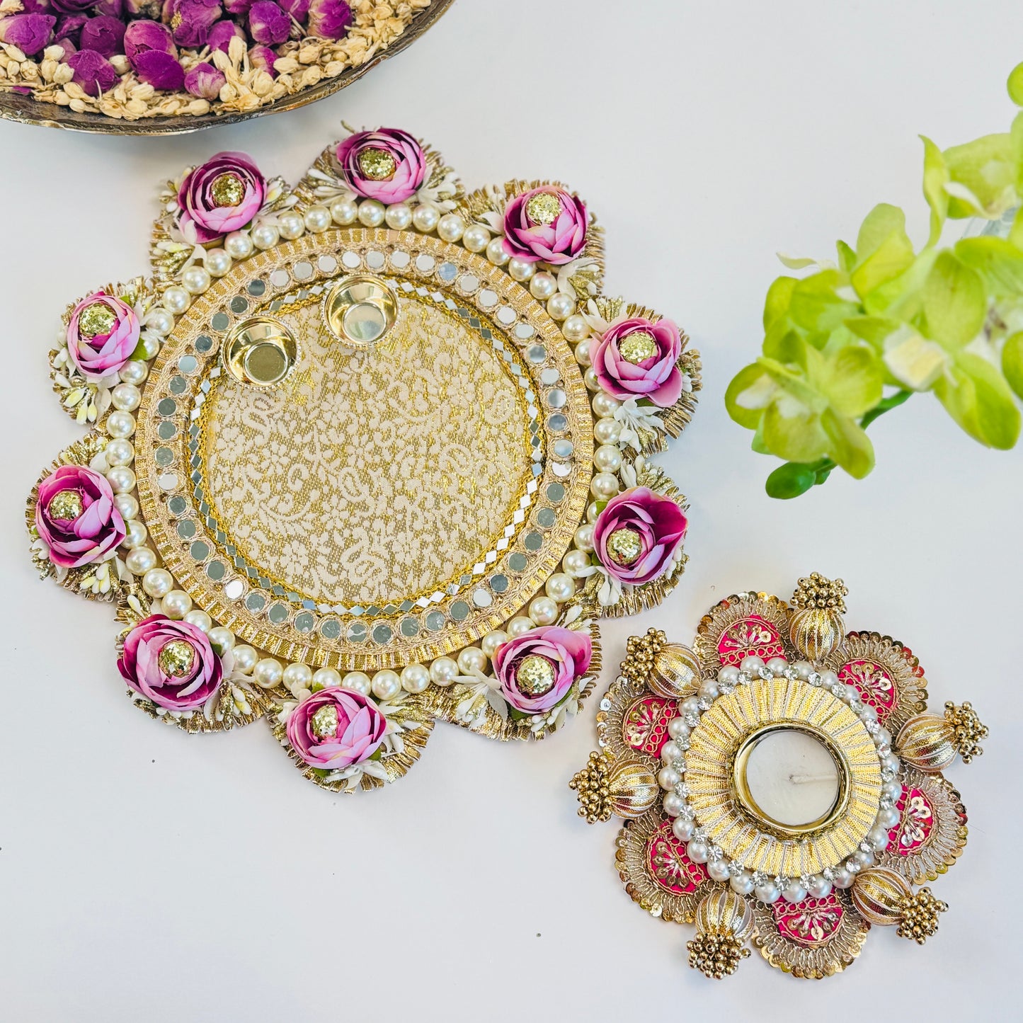 3 in 1 Rose Gotta Patti Rangoli Mat
