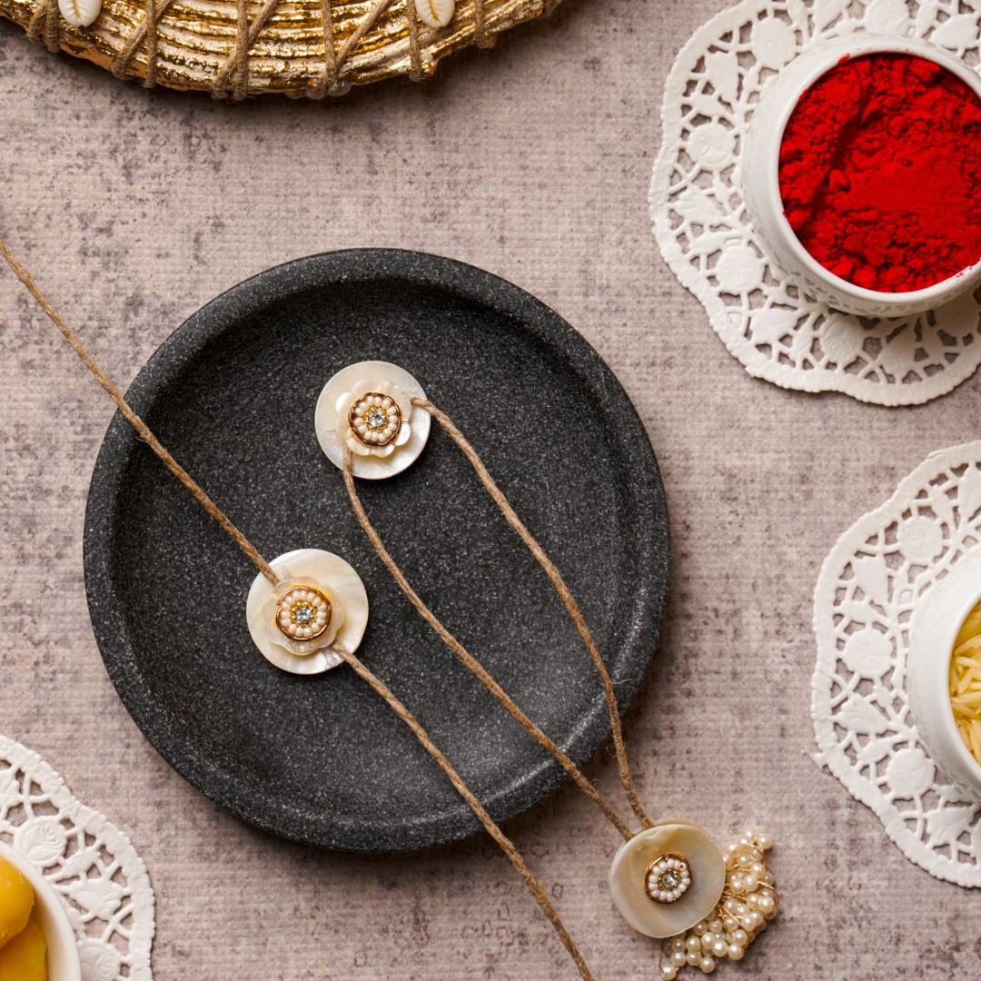 Boho Jute Thread Couple Rakhi
