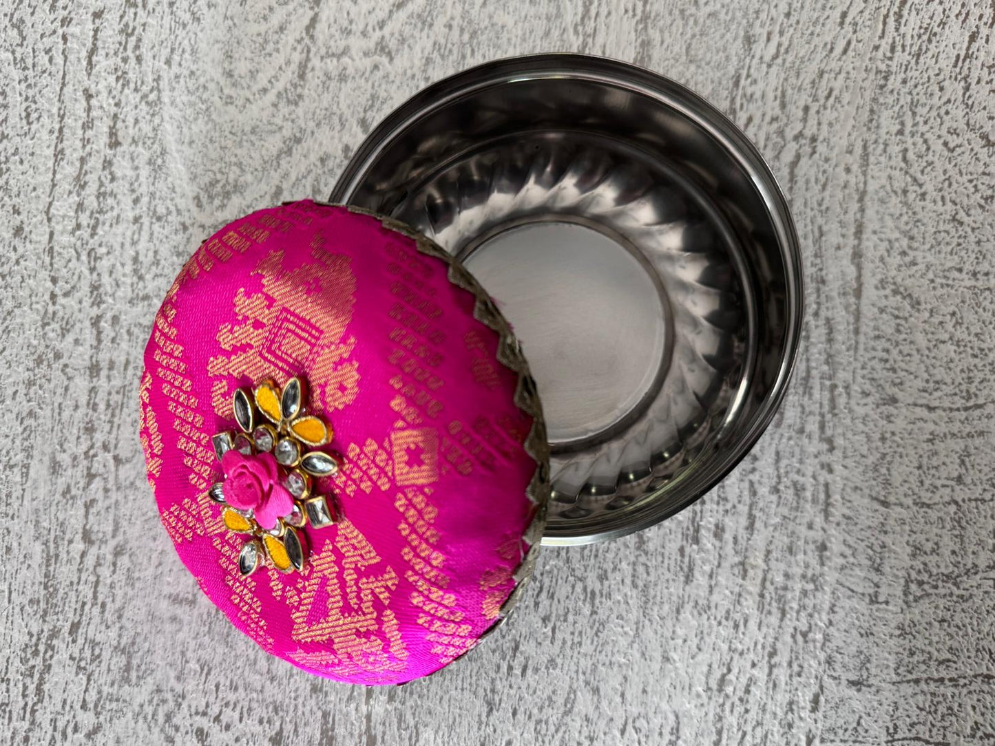 250g Brocade Empty Ladoo Boxes - Bulk