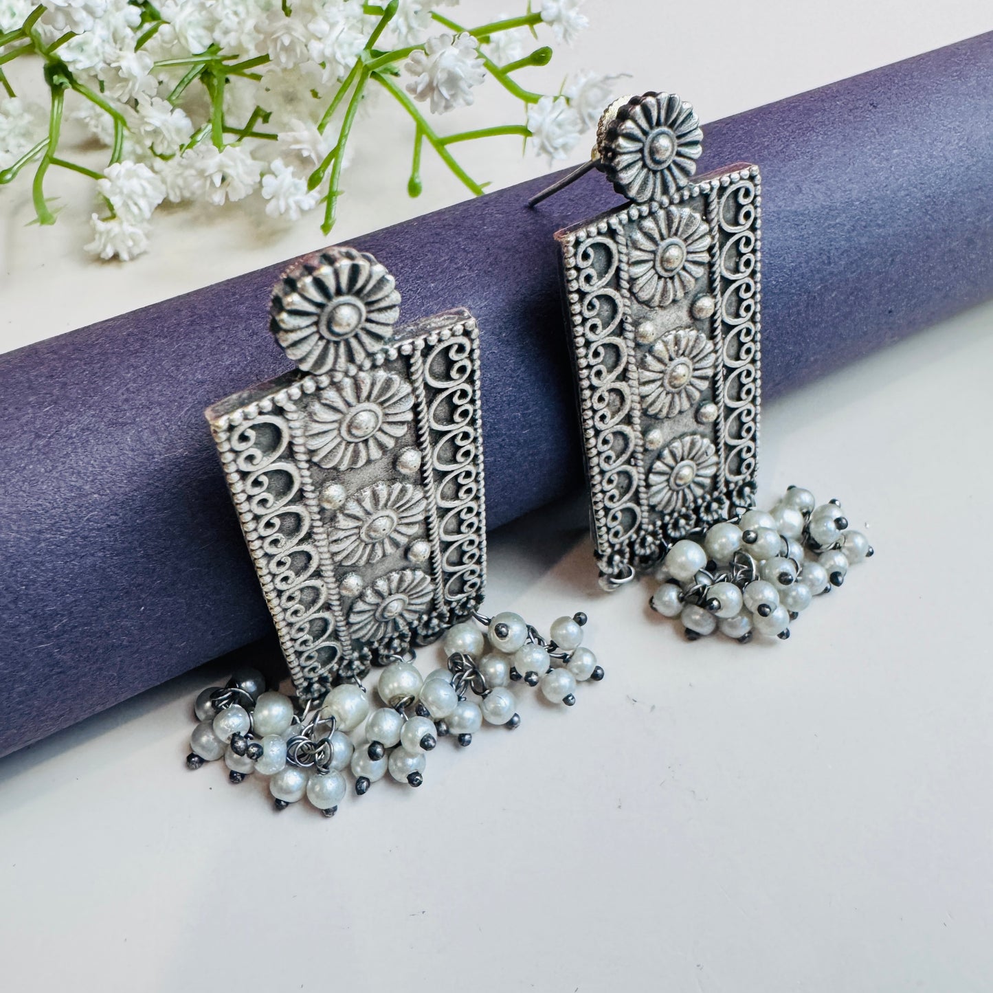 Yamika Oxidized Earrings