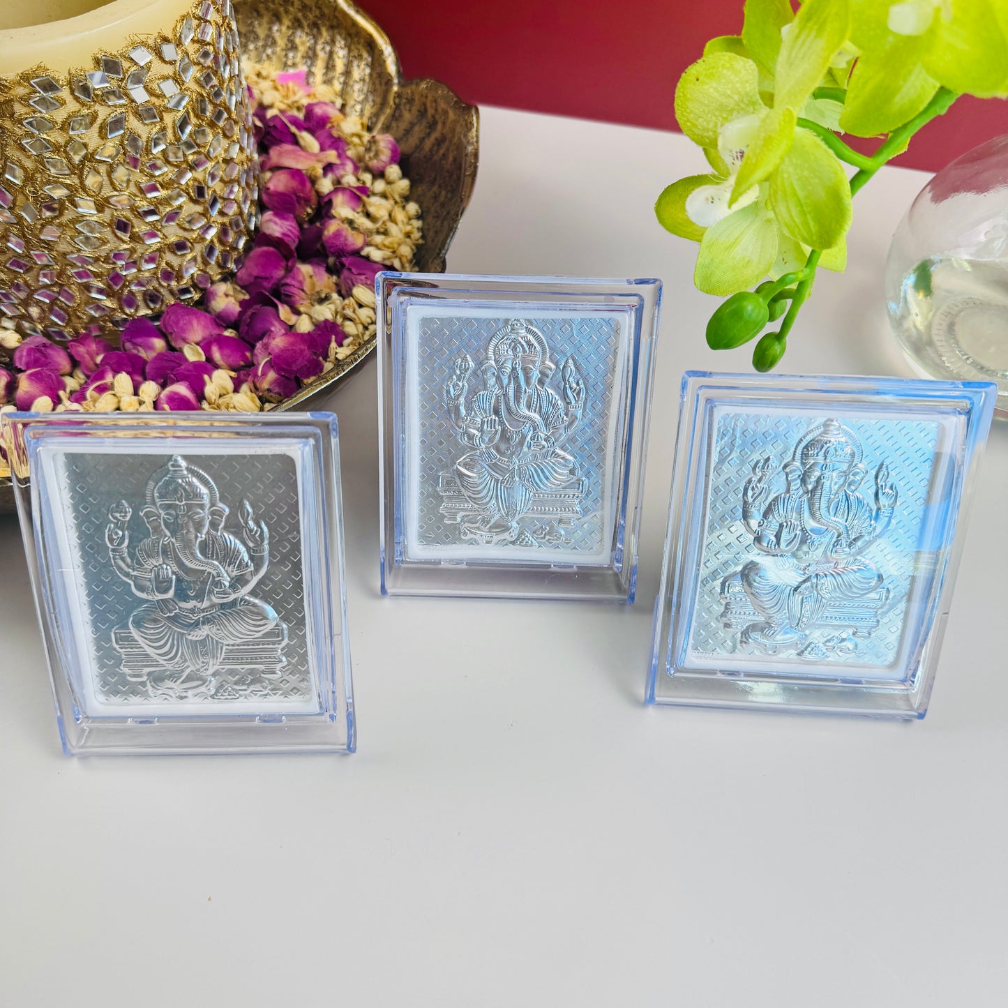 999 Pure Silver Ganesha Frame