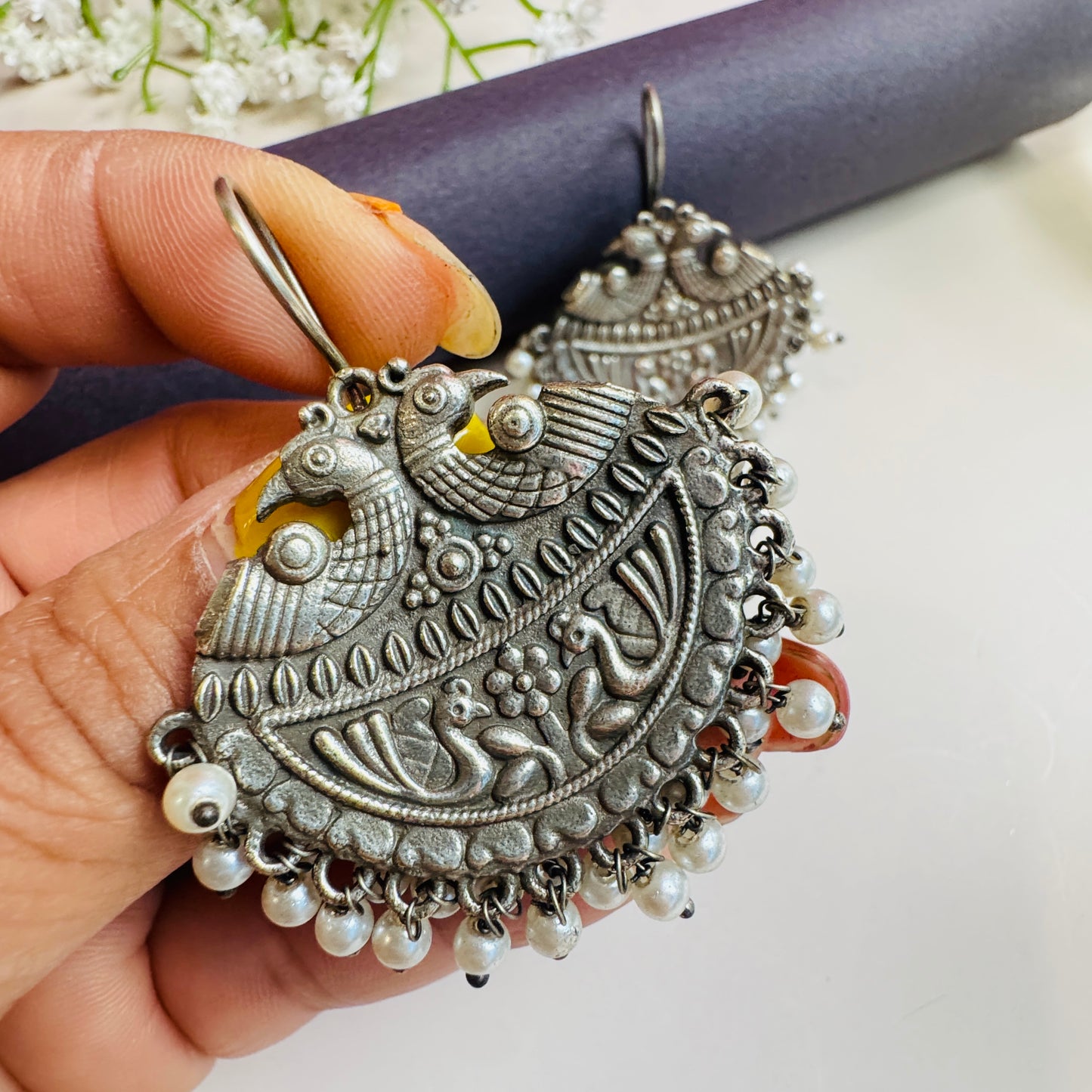 Chandrika Oxidized Earrings