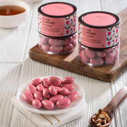 Chocolate Coated Rose Almonds Dragees - 20 Pack Bundle