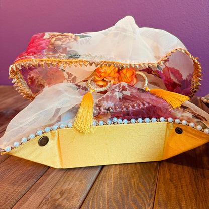 Dupion Silk Tissue Organza Potli Baskets