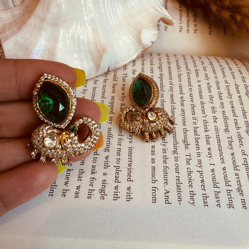 Manik Hathi Earrings