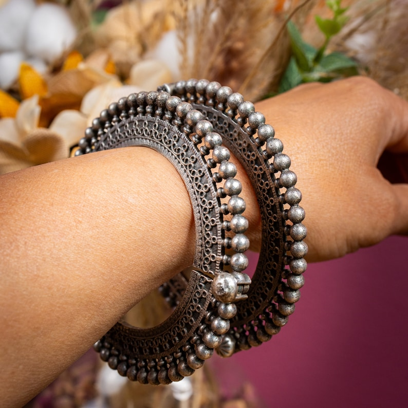 Oxidized Tribal Bangles