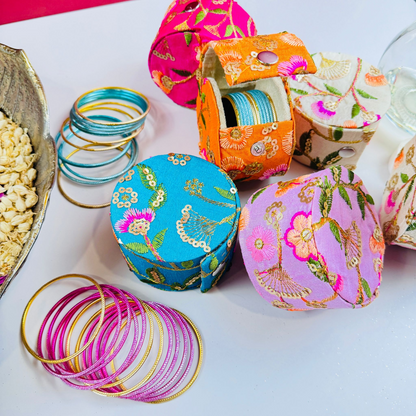 Decorative Bangle Box with Metal Bangles